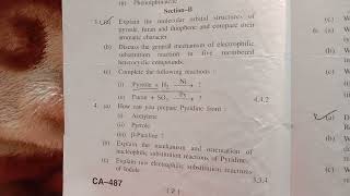 Polynuclear Hydrocarbons and SpectroscopyBSc 3rd yearQuestion PaperCHEM 301 THHPU [upl. by Zimmermann917]