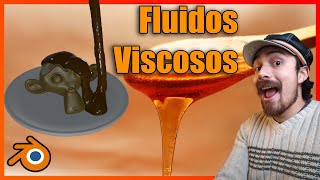 🥣Como Simular FLUIDOS o LIQUIDOS con VISCOSIDAD en Blender 3X [upl. by Anema]