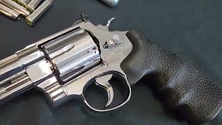 Full Metal Chrome Smith amp Wesson M29 5quot Airsoft Revolver with Removable Shells [upl. by Aicul]