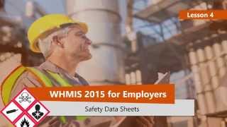 WHMIS 2015 Safety Data Sheets Part 4 [upl. by Elbon]