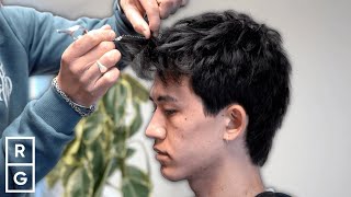 He Wanted a Shorter MESSY Textured Haircut for Summer Full Haircut amp Styling Tutorial [upl. by Atsahs]