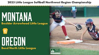 2023 Little League Softball Northwest Region Championship Montana vs Oregon [upl. by Gonnella]