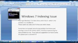 Windows 7 file indexing problem issue [upl. by Eed246]