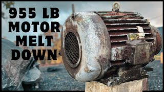 433KG Massive Motor Melt Down  Scrapyard Search  ASMR Metal Melting  BigStackD Bulk Copper Bars [upl. by Enomahs]