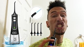 UNBOXING  BerZalah Cordless Water Flosser Oral Irrigator [upl. by Lenad651]