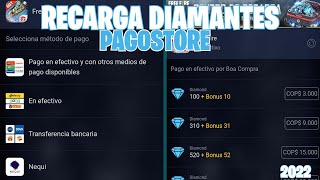 Como recargar diamantes en free fire por Pagostore paso a paso [upl. by Ellehcam]