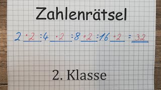 Zahlenrätsel 2 Klasse [upl. by Harmaning]