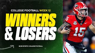 College Football Week 12 WINNERS amp LOSERS Georgia WINS elimination game LSU out of contention [upl. by Haduhey171]