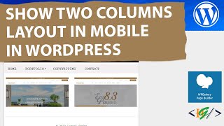 How to Show Two Columns Layout in Mobile Mode  Device in WPBakery Page Builder in WordPress [upl. by Laveen726]