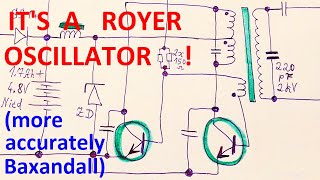 Battery fluorescent inverter  Royer oscillator explained [upl. by Annmaria538]