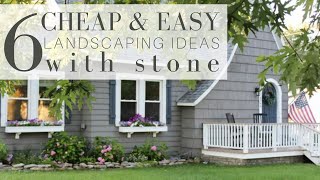 6 CHEAP and Easy Landscaping Ideas with Stone  Affordable Ways to Add Charm [upl. by Artinek963]