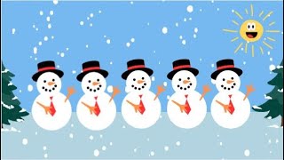 5 Little SnowmanEnglish PoemLearn With Us [upl. by Amyas]