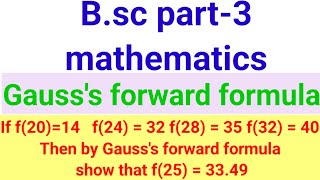 If f20 14 f24  32 f28  35 f32  40 Then by Gausss forward formula show that 25  3349 [upl. by Nodyroc]