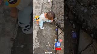 Baby Sleeping in Car VS Baby Determined to Grab Mouse baby shorts [upl. by Berhley]