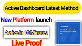 Latest Adsense Active Dashboard Method  New Site For Adsense Active Dashboard [upl. by Ennyleuqcaj257]