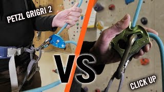 Click Up Vs GriGri  Battle Of The Belay Devices  Climbing Daily Ep1143 [upl. by Garrison223]