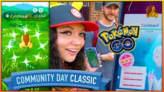 HE CAUGHT THE SHUNDO CYNDAQUIL COMMUNITY DAY CLASSIC POKÉMON GO [upl. by Jonas93]