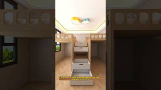 Small bedroom design for 2 kids shorts 3dhomedesign viral [upl. by Nywnorb]