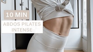 10 MIN ABDOS PILATES INTENSE  ventre plat abdos dessinés burn 🔥 [upl. by Shaughnessy473]