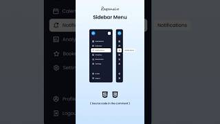 Responsive Sidebar Menu in HTML CSS amp JavaScript [upl. by Runstadler]