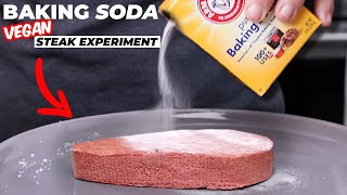 I Tried GUGAS BAKING SODA Test on a VEGAN STEAK and this happened [upl. by Ennahgem]