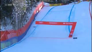 Aleksander Aamodt Kilde Horror Crash Wengen [upl. by Fairley]