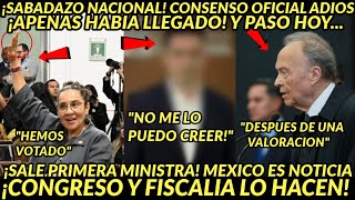 SABADAZO NACIONAL CONSENSO ADIOS FISCALIAA Y CONGREESO LO HACEN SALEN PRIMERA MIN DE CANADAA BOOM [upl. by Fitton]