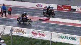 Yamaha V Max drag racing a Hayabusa and Yamaha R6 [upl. by Nosnev]