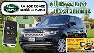 Rang Rover 2018 All Keys Lost Programming [upl. by Hsakaa]