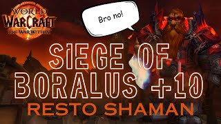 Make THIS KEY EASY 10 Siege of Boralus Restoration Shaman World of Warcraft TWW [upl. by Jelena]