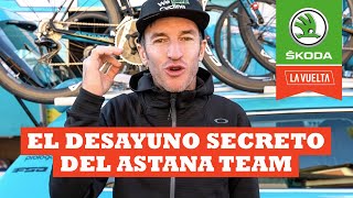 El desayuno secreto del equipo Astana  Ibon Zugasti  La Vuelta con Škoda [upl. by Hermia]