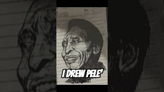 Drawing pele footballart joshuaart art [upl. by Ailedamla]