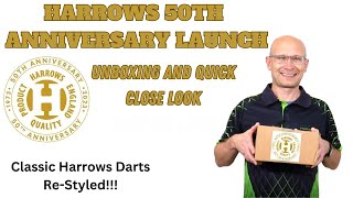 Harrows 50th Anniversary Darts Launch Unboxing And Quick Close Look [upl. by Maisey]