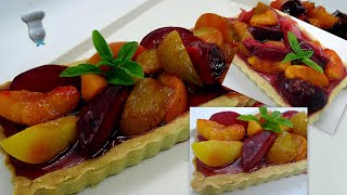 Recette de tarte amandine aux fruits dété [upl. by Marron]