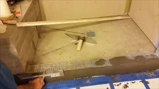 How To Build and Float A Shower Curb  Part 1  Step by Step [upl. by Pretrice]