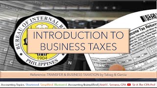 Introduction to Business Taxes  Three 3 Types of Business Taxes [upl. by Eninahs]