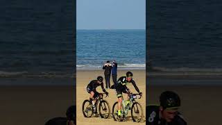 Beachrace Calais 2024 biggcrash crash mtbcrash beachrace mtbrace [upl. by Acireit795]