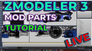 How to add tuning parts to vehicles in Zmodeler 3 ｜ 🔴 LIVE [upl. by Sassan285]