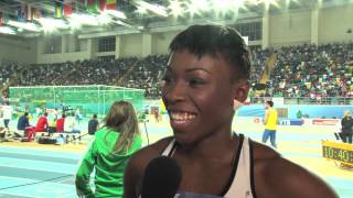 Istanbul 2012 Mixed Zone Murielle Ahoure CIV [upl. by Jaymee]