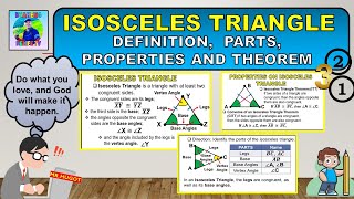 Isosceles Triangle Definition Parts Properties and Theorem Tagalog [upl. by Naiditch]