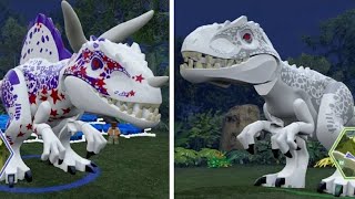 LEGO Jurassic World  Indominus Rex Unlock Location  Gameplay Skeleton amp Custom Dinosaur Showcase [upl. by Eniamrahs]