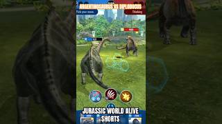 Argentinosaurus vs Diplodocus  Jurassic World Alive Shorts [upl. by Narmak]