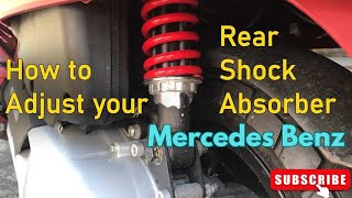 how to adjust rear struts spring on a car Mercedes Benz rear coilover spring adjust [upl. by Ivanah939]