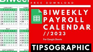 FREE Biweekly Payroll Calendar Google Sheets  2023 [upl. by Kal579]