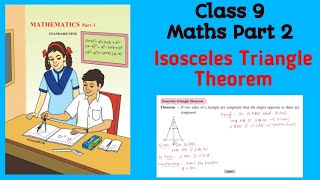 Isosceles triangle theoremClass 9 MathsTriangleFirst semester exam class9maths theorem [upl. by Enyawed]