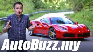 2016 Ferrari 488 GTB 39L Twin Turbo V8 review  AutoBuzzmy [upl. by Atteloj667]