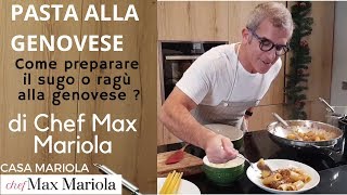 PASTA ZITI ALLA GENOVESE  TUTORIAL  Ricetta di Chef Max Mariola [upl. by Rector]