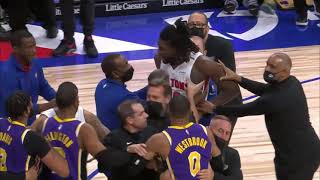 LeBron James on His Altercation with Isaiah Stewart During LakersPistons Game [upl. by Serle864]