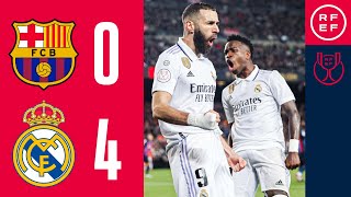 Resumen  Copa del Rey  FC Barcelona 04 Real Madrid  Semifinal vuelta [upl. by Atteram]