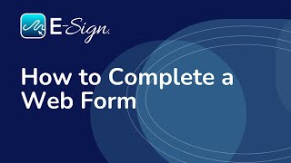 ESign eSignature  How to Complete a Web Form [upl. by Javed4]